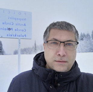 Anthony Fitzpatrick in a snowy landscape
